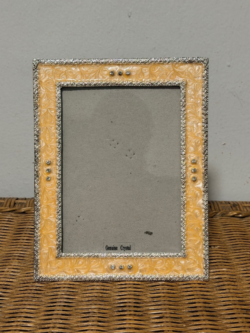 Decorative Yellow and Silver Picture Frame